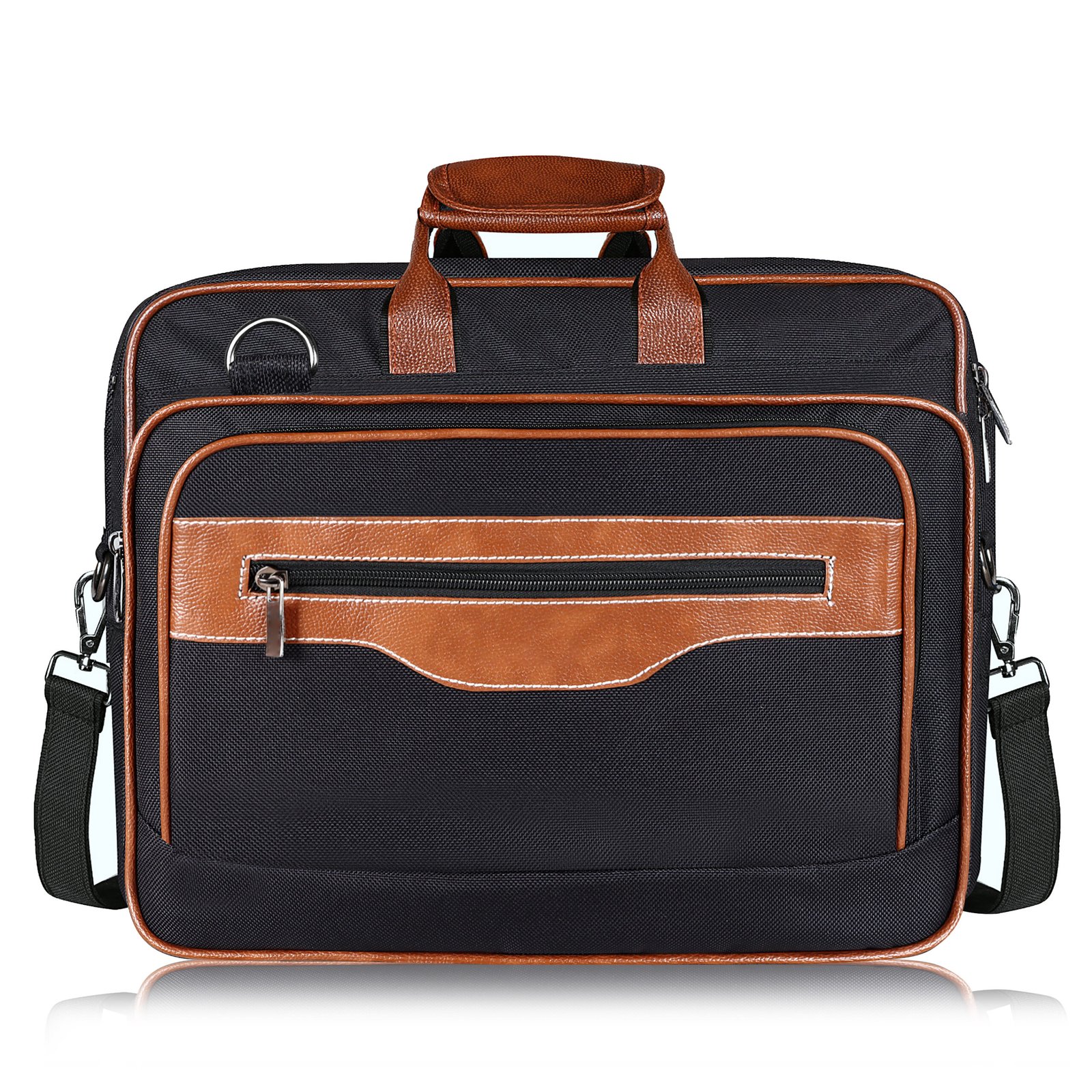 Black & Tan Color PVC Coated Fabric 28L Messenger Bag BG109