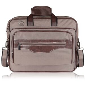 Grey & Brown Color PVC Coated Fabric 28L Messenger Bag BG110