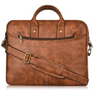 Tan Color Faux Leather 10L Messenger Bag BG14