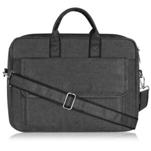 Linen Grey Color Linen fabric 9.44L Messenger Bag BG117