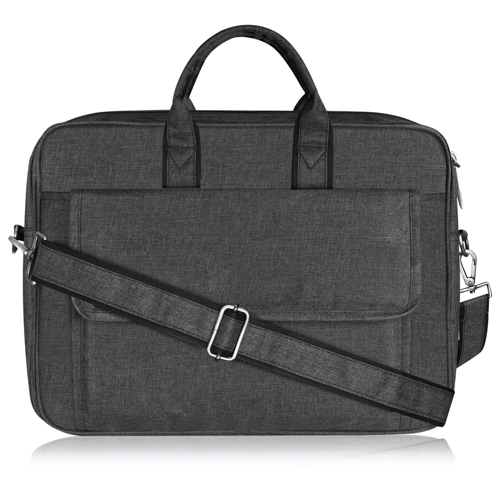 Linen Grey Color Linen fabric 9.44L Messenger Bag BG117