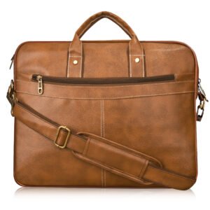 Tan Color Faux Leather 10L Messenger Bag BG15