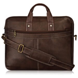 Brown Color Faux Leather 10L Messenger Bag BG16