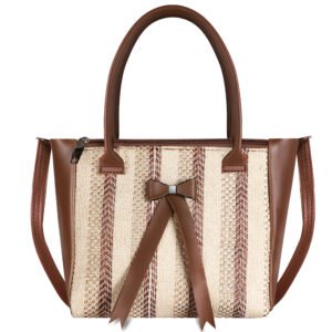 Brown Glamorous Faux Leather Handbag HB26