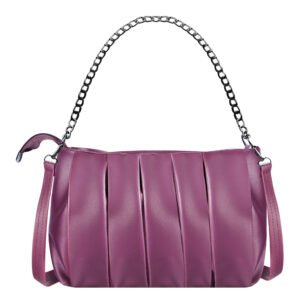 Purple Designer Faux Leather Handbag HB27