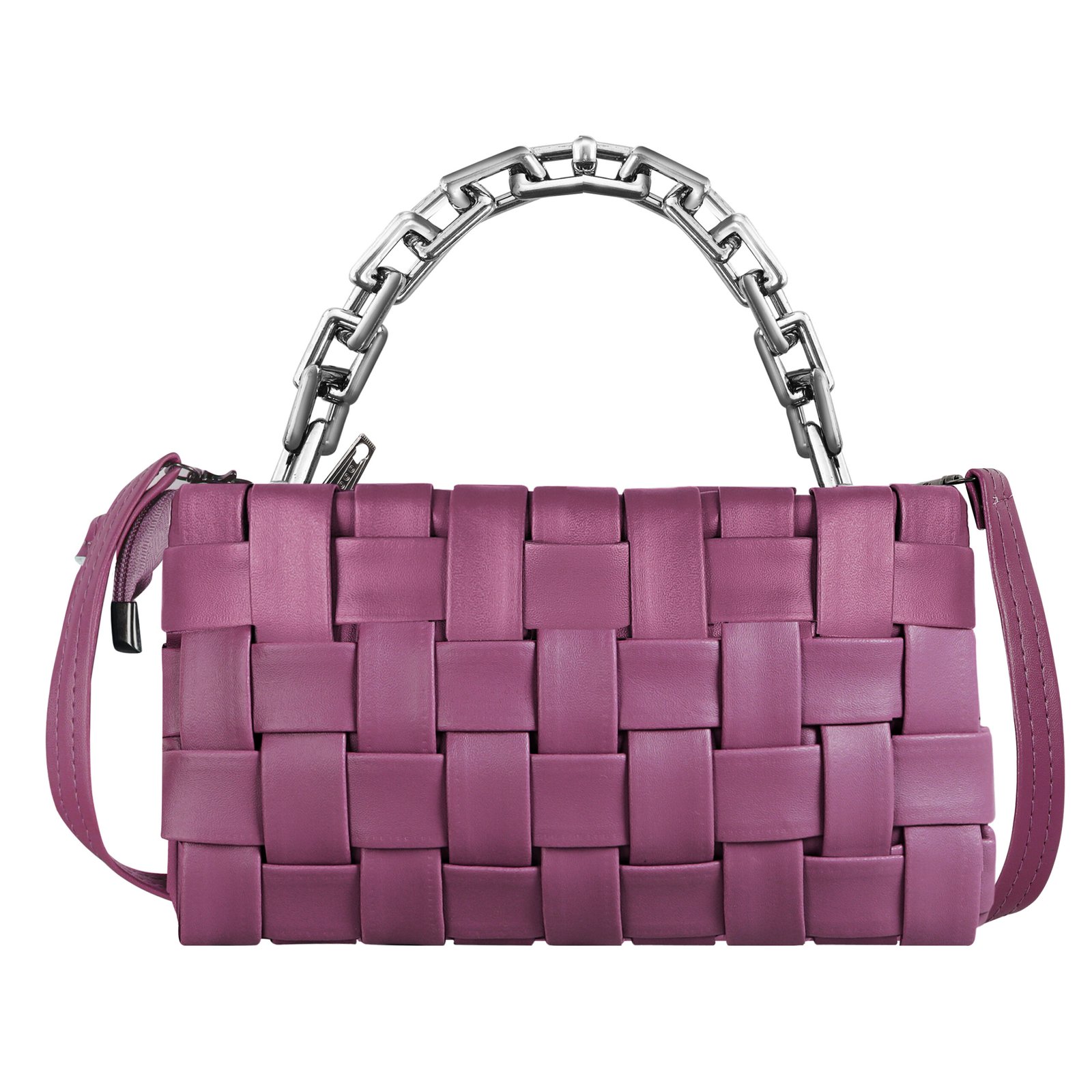 Purple Designer Faux Leather Handbag HB32