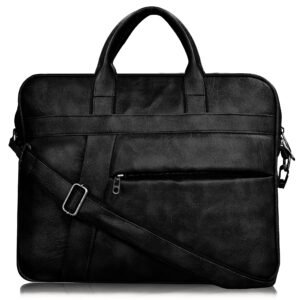 Black Color Faux Leather 10L Messenger Bag BG17