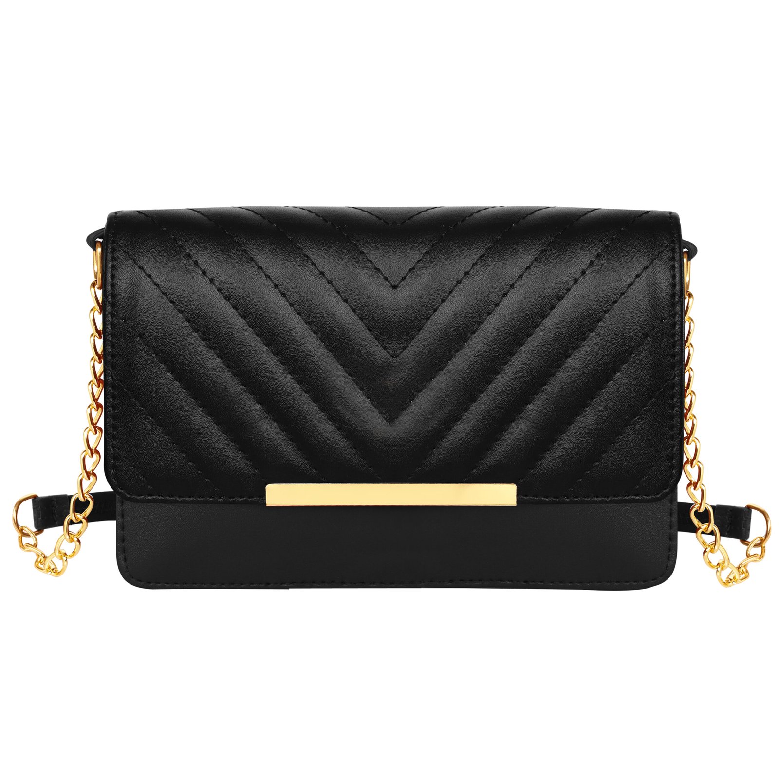 Black Designer Faux Leather Handbag HB37