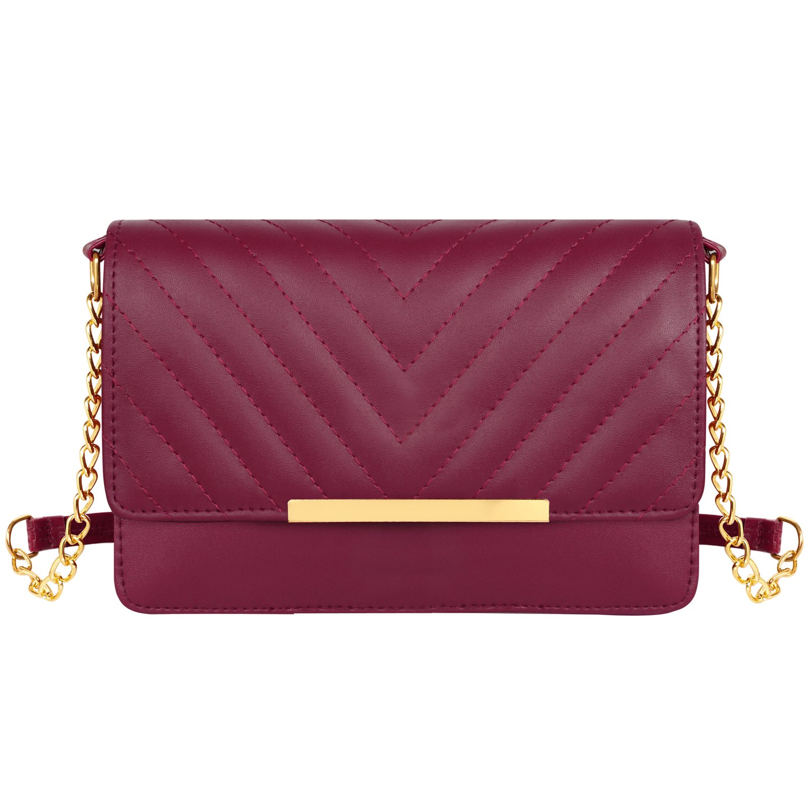 Maroon Designer Faux Leather Handbag HB38