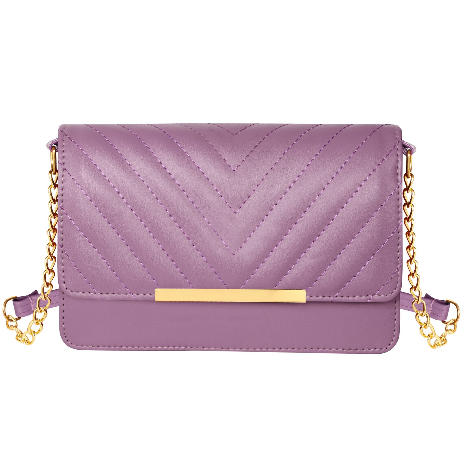 Purple Designer Faux Leather Handbag HB40