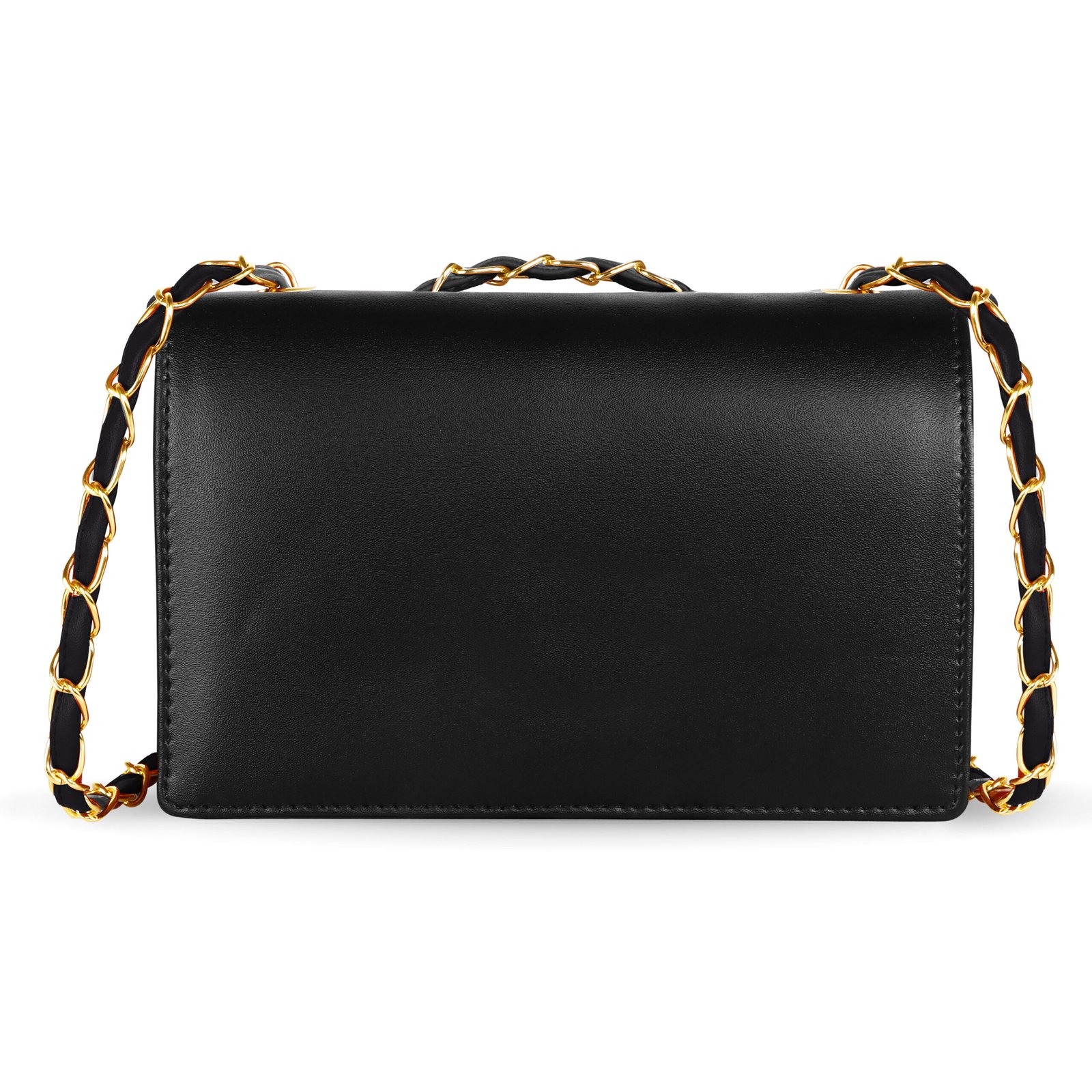 Black Designer Faux Leather Handbag HB42