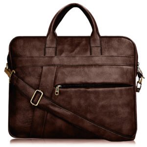 Brown Color Faux Leather 10L Messenger Bag BG18