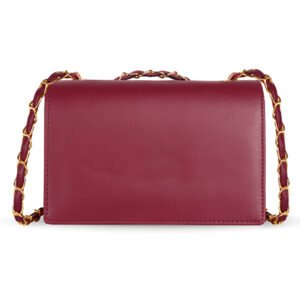 Maroon Designer Faux Leather Handbag HB43
