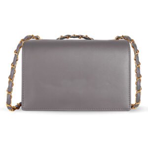 Grey Designer Faux Leather Handbag HB44