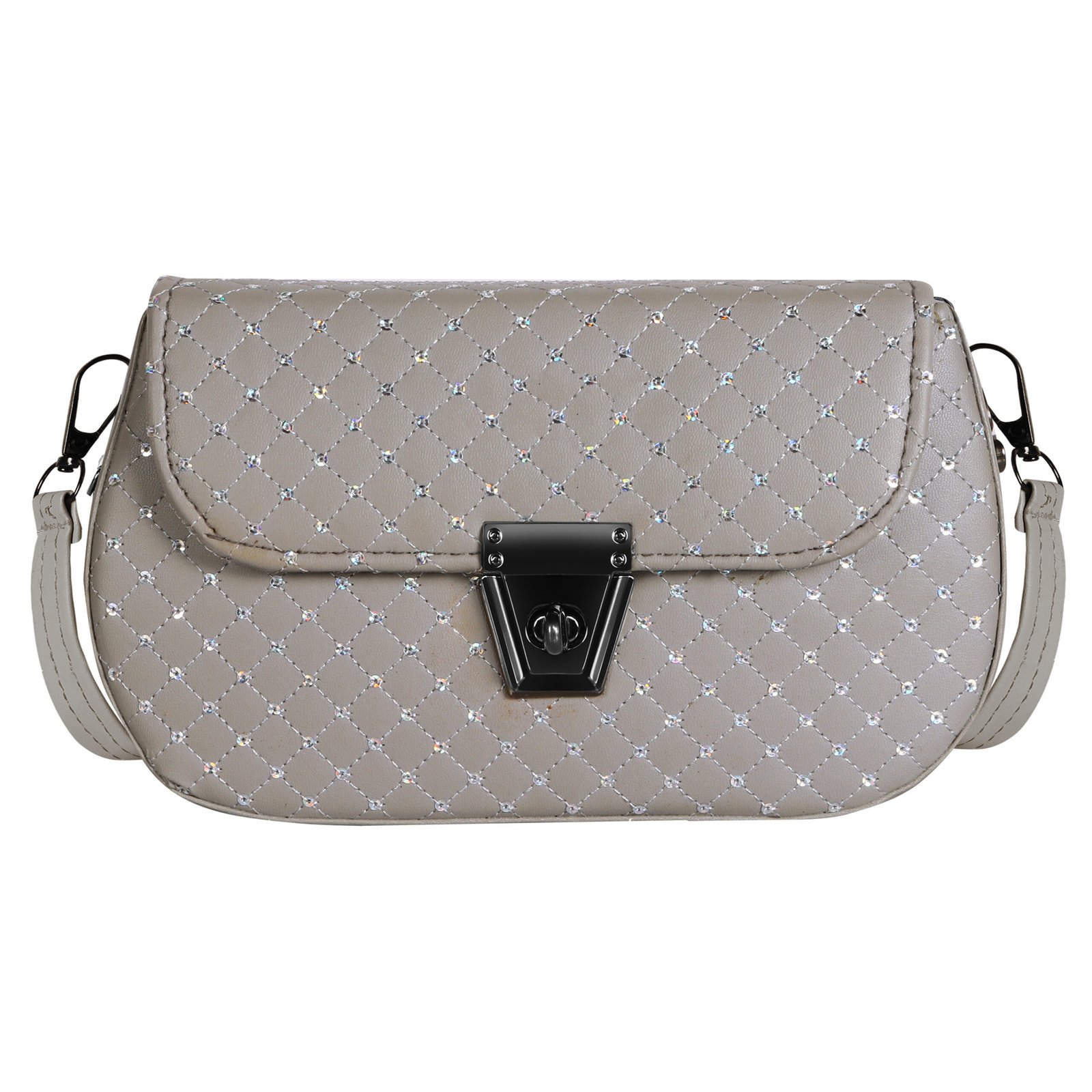 Grey Designer Faux Leather Handbag HB54