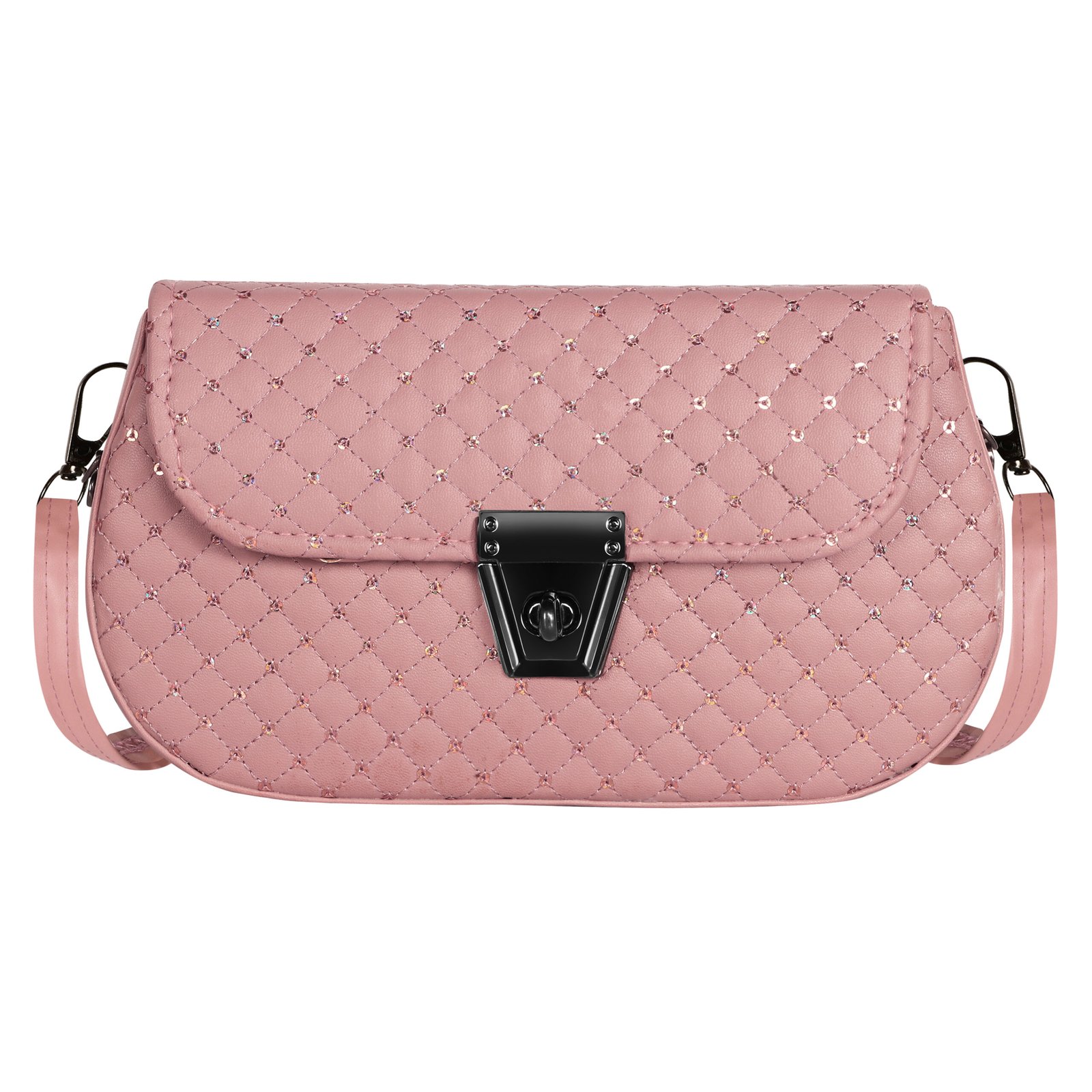 Peach Designer Faux Leather Handbag HB56