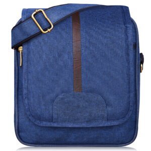 Blue Stylish Linen Textured Cross Body Sling Bag SL06