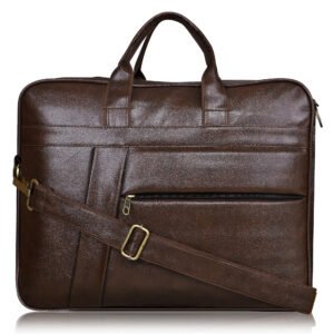 Chocolate Color Faux Leather 10L Messenger Bag BG05