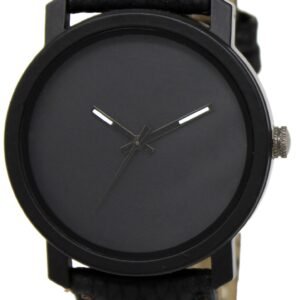 Black Plain Analog Watch For Men LR21