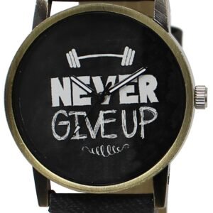Black Never GiveUp Analog Watch For Men LR27