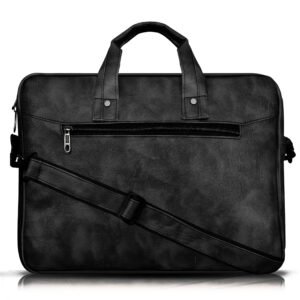 Black Color Faux Leather 10L Messenger Bag BG27