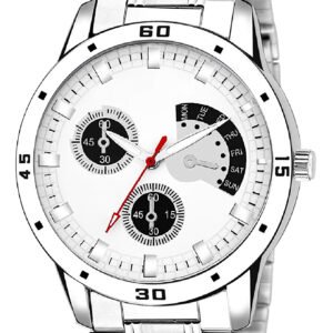 Silver Smiley Analog Watch For Men LR101