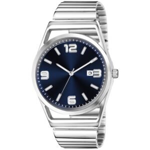 Blue Dial Date Function Analog Watch For Men LR154