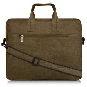 Khaki Color Linen 10L Messenger Bag BG31