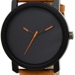 Black Plain Analog Watch For Men LR20