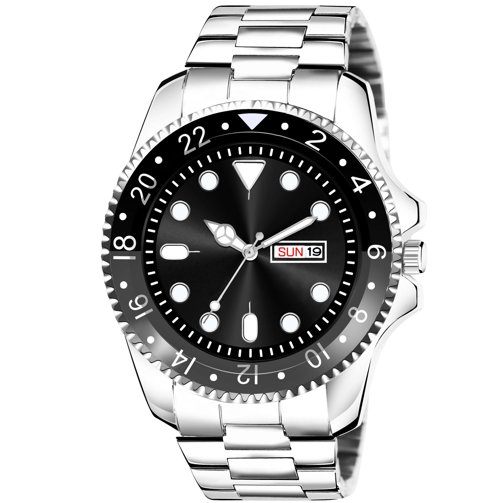 Black Day-Date Function Casual Watch For Men LR129