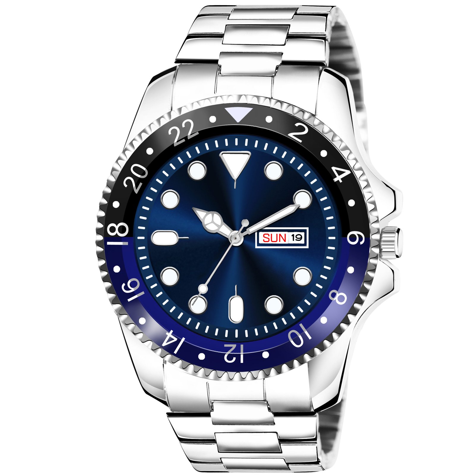 Blue Day-Date Function Casual Watch For Men LR130