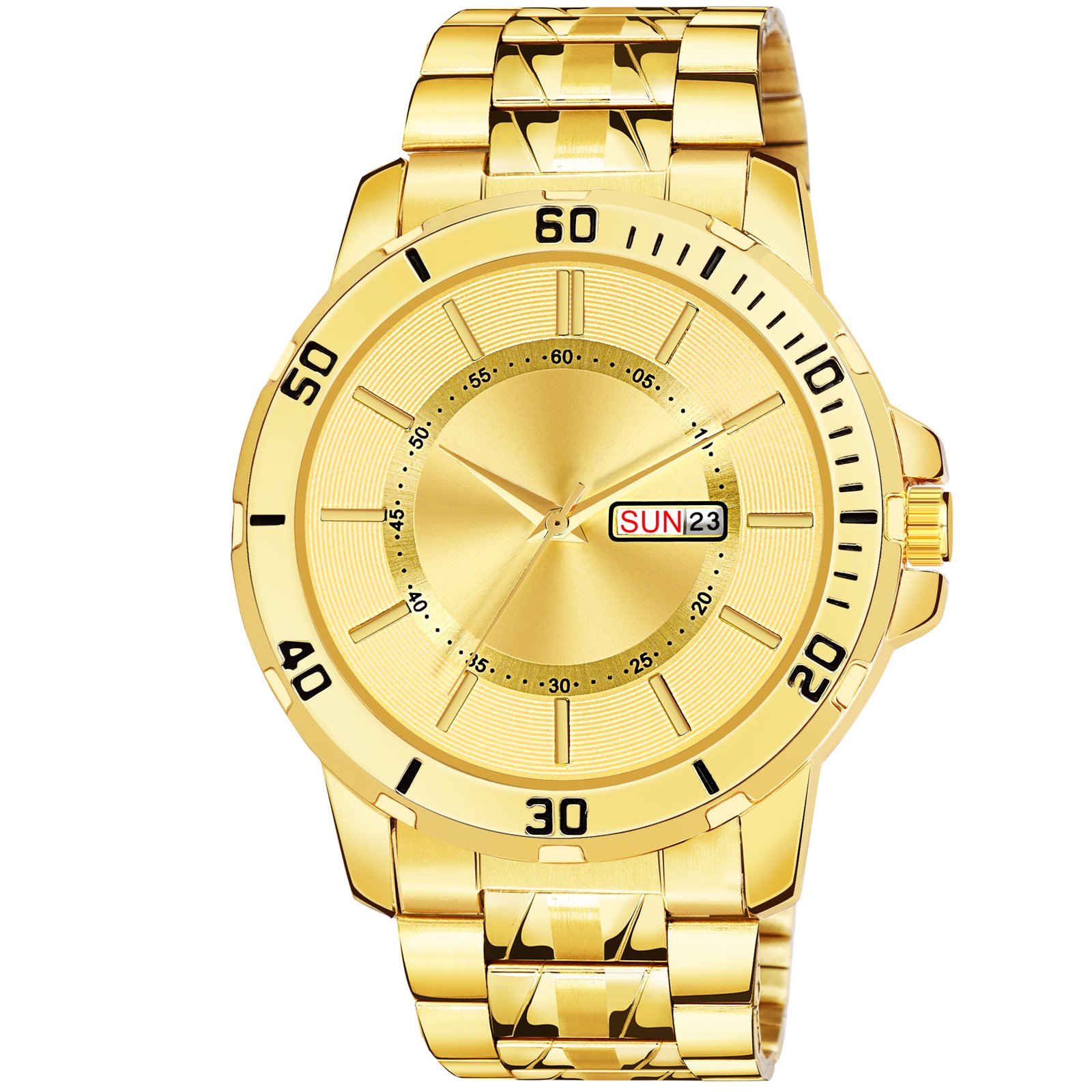 Gold Day-Date Function Casual Watch For Men LR134