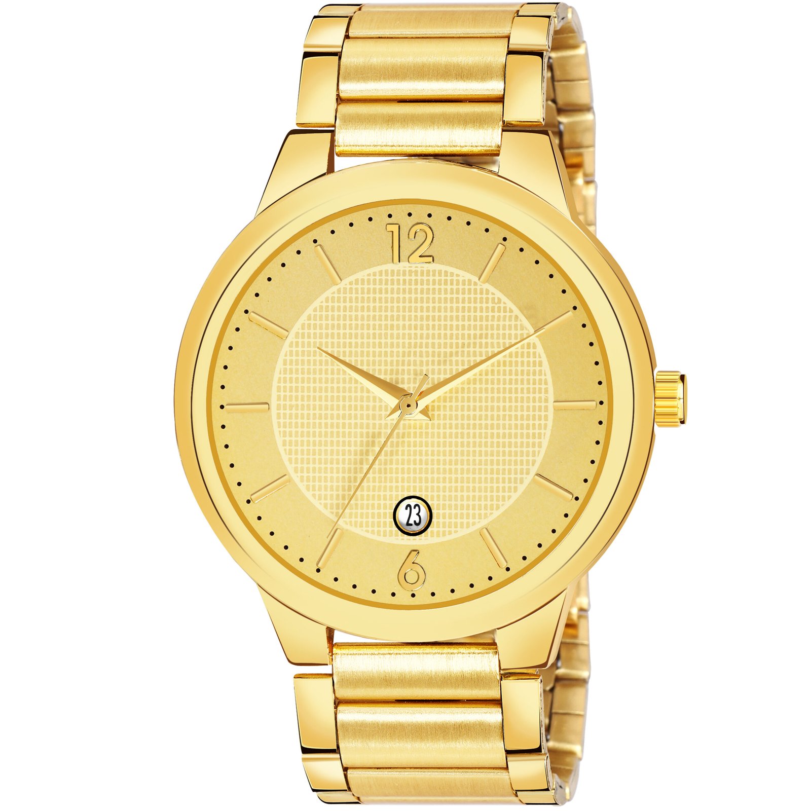 Gold Date Function Casual Watch For Men LR137
