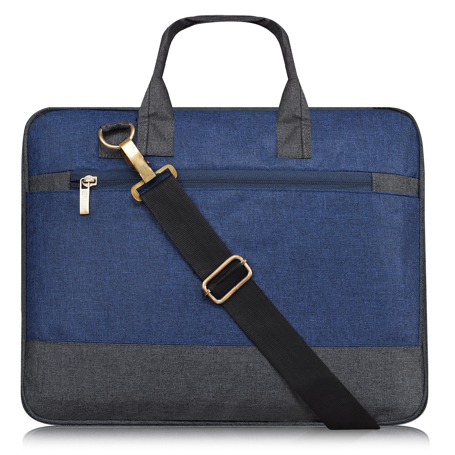 Blue & Grey Color Faux Leather 10L Messenger Bag BG34