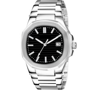 Black Dial Date Function Analog Watch For Men LR144