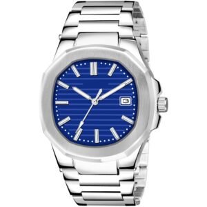 Blue Dial Date Function Analog Watch For Men LR145
