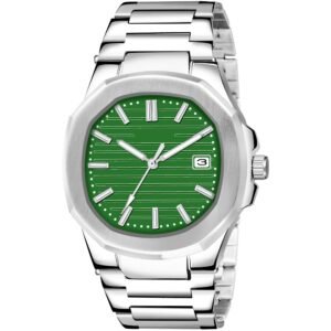 Green Dial Date Function Analog Watch For Men LR146