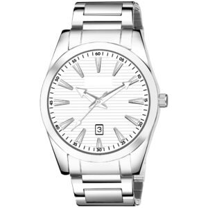 White Dial Date Function Analog Watch For Men LR152
