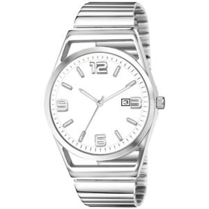 White Dial Date Function Analog Watch For Men LR157