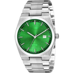 Green Dial Date Function Analog Watch For Men LR160