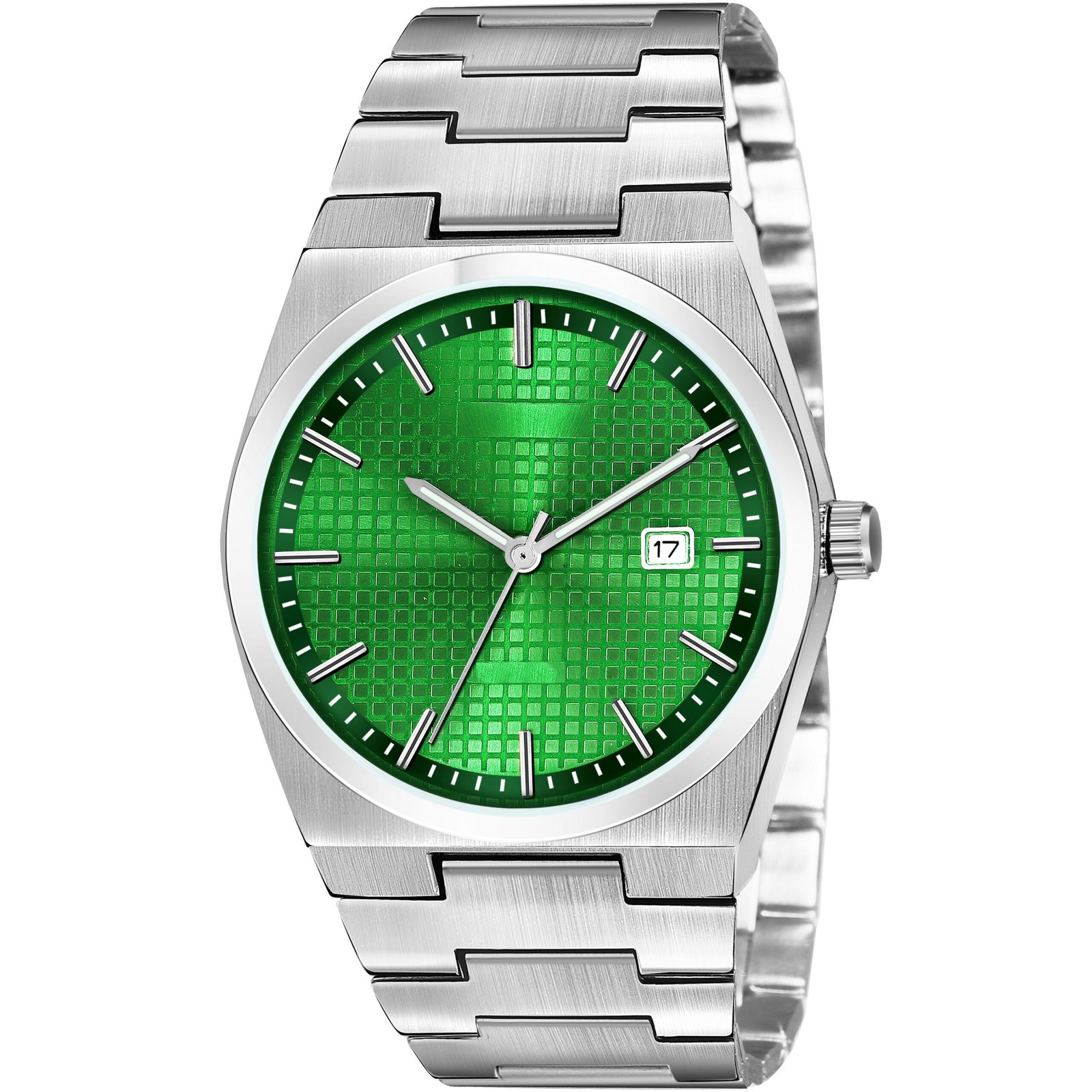 Green Dial Date Function Analog Watch For Men LR160