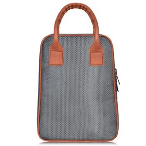 Grey Linen Textured Insulated Tiffin Bag TB02