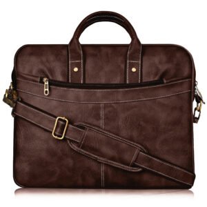 Brown Color Faux Leather 10L Messenger Bag BG37