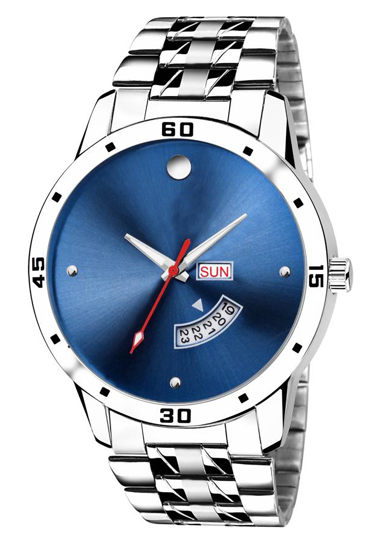 Blue Day Date Analog Watch For Men LR105