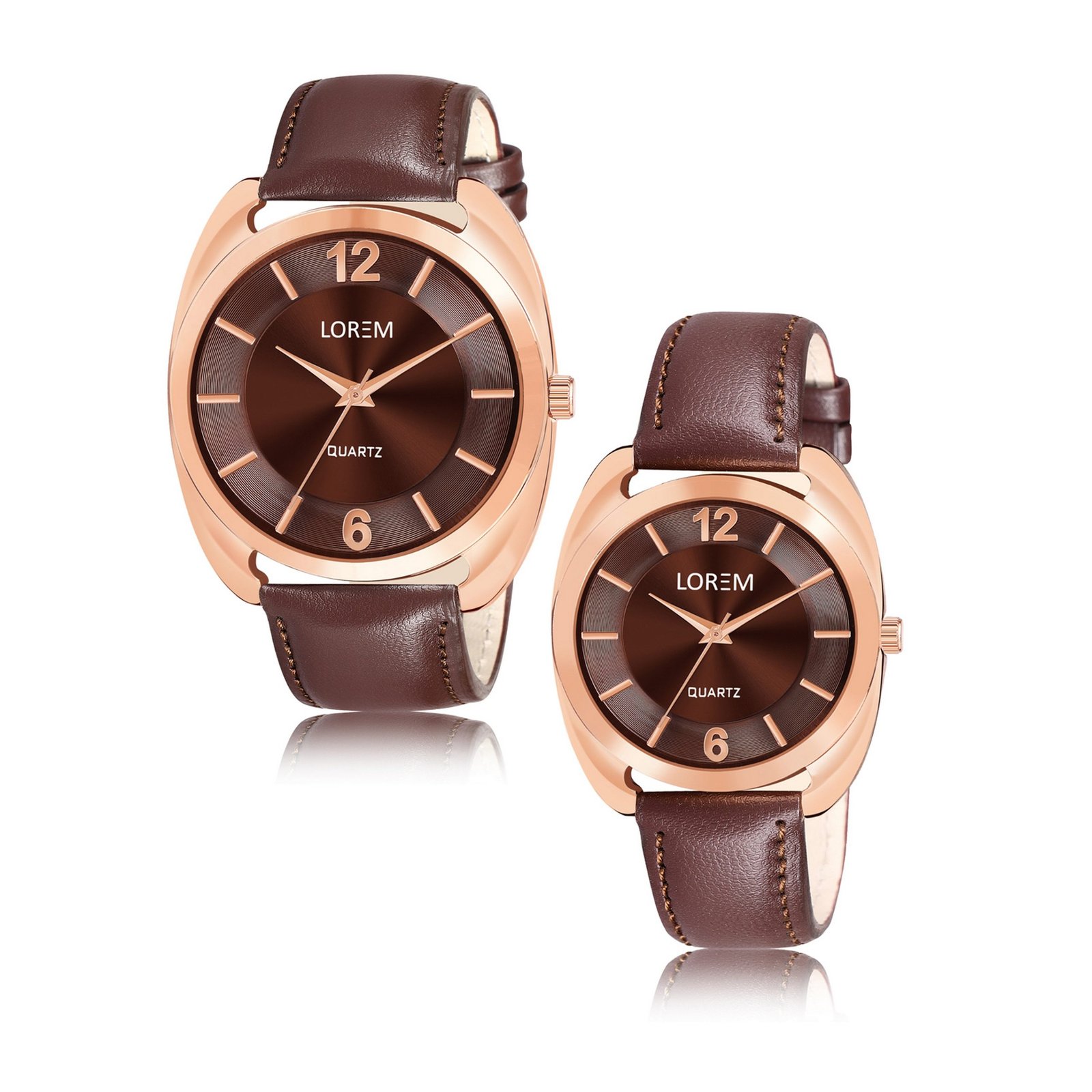 Brown Stylish Dial Analog Watch For Lovely Couple LR77-LR324