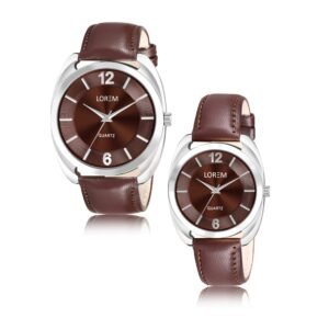 Brown Stylish Dial Analog Watch For Lovely Couple LR79-LR326