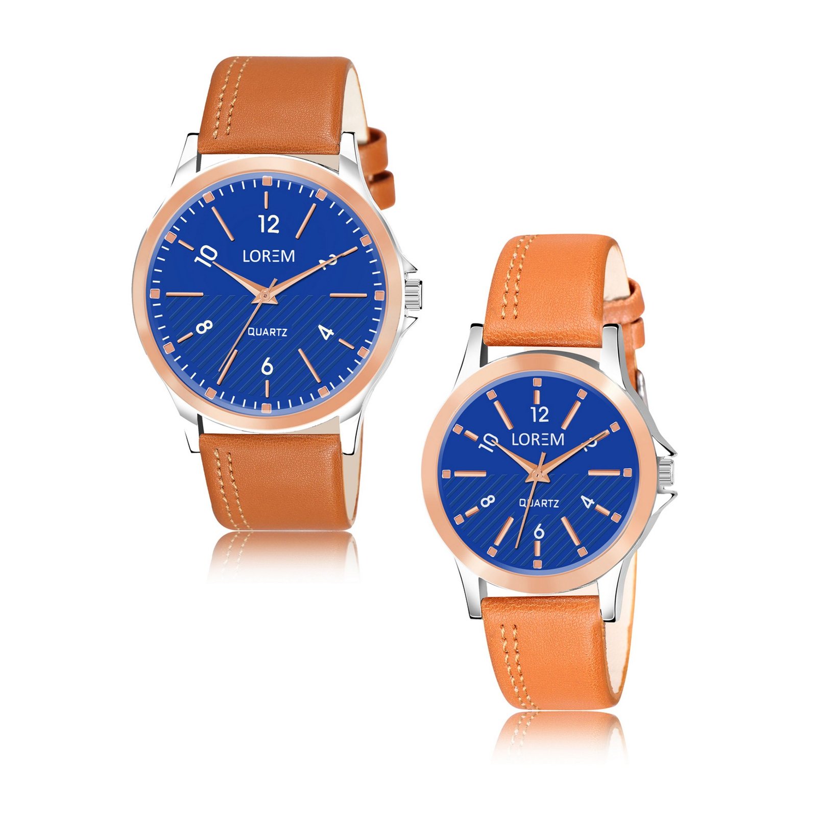 Blue Stylish Dial Analog Watch For  Lovely Couple LR95-LR342