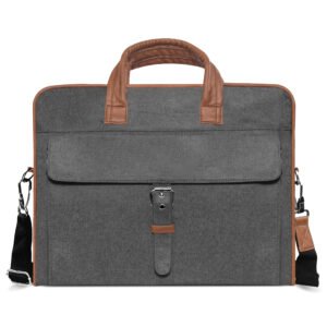 Grey Color Linen 10L Messenger Bag BG58