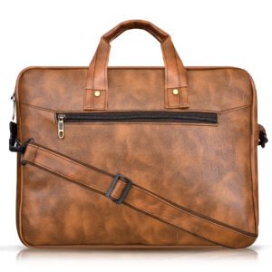 Tan Color Faux Leather 10L Messenger Bag BG09