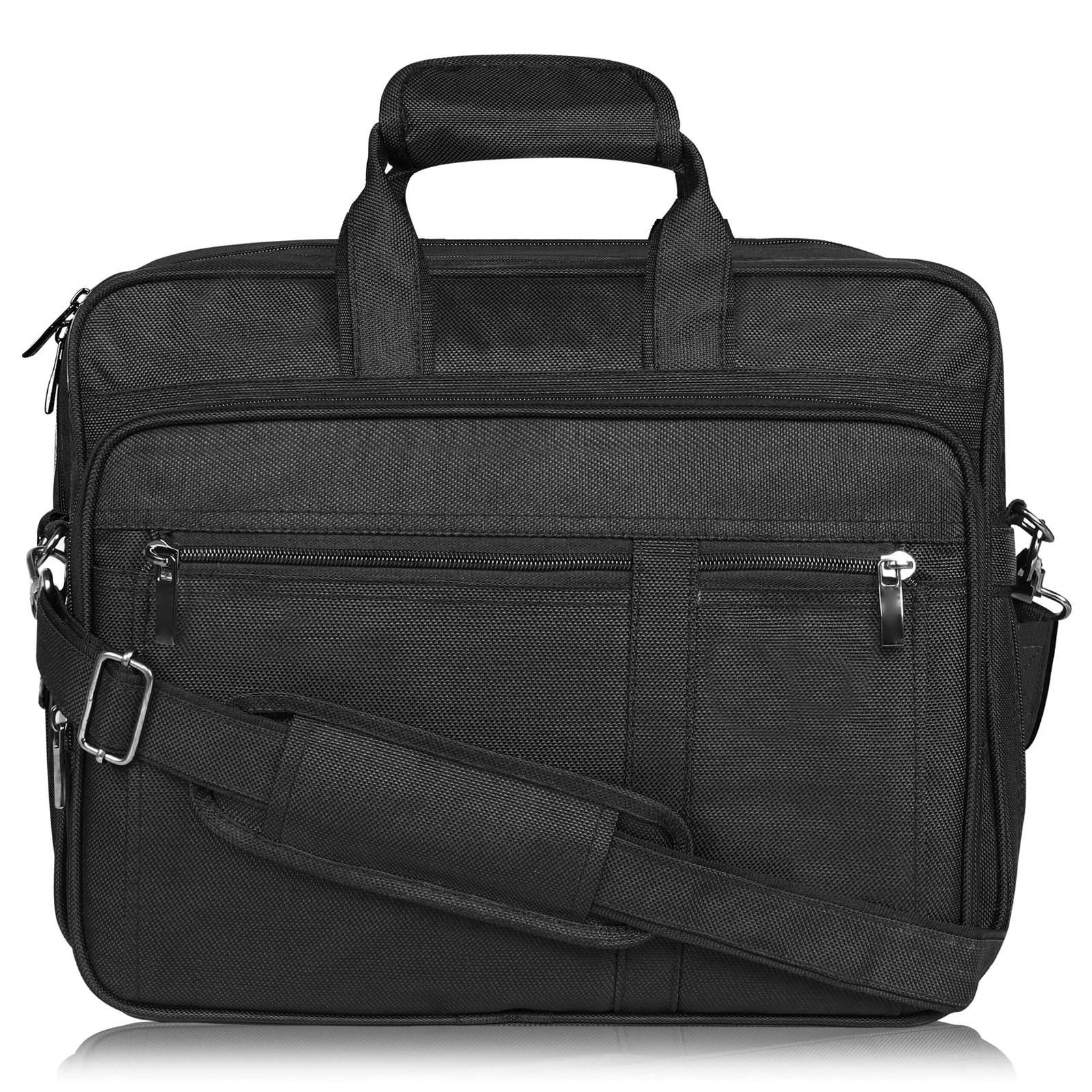 Black Color Linen fabric 28L Messenger Bag BG66